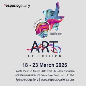 Creative Minds Espacio Gallery Flyer 18-23 march 2025
